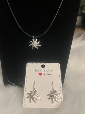 Sun Necklace & Earrings Set